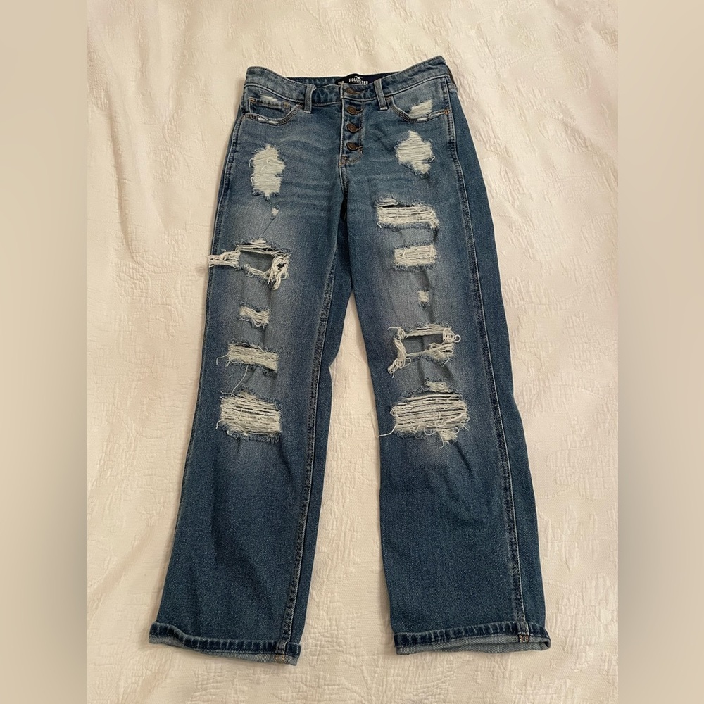Hollister Mid-Rise Crop Boyfriend Jeans